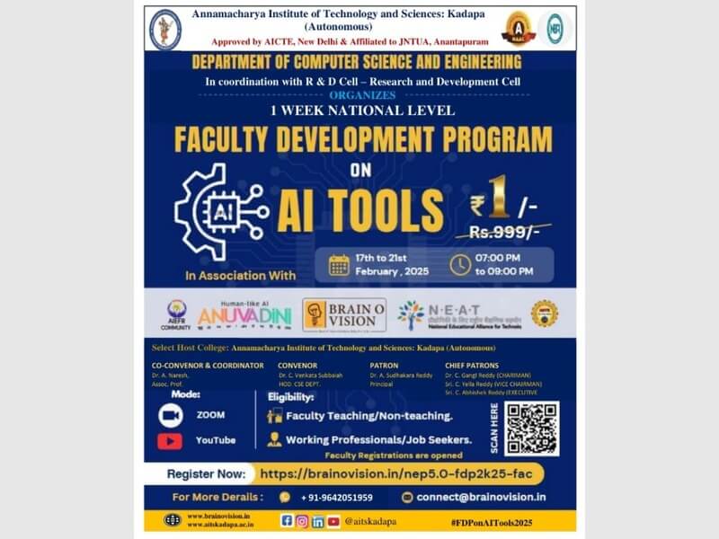 FACULTY DEVELOPMENT PROGRAM ON AI TOOLS