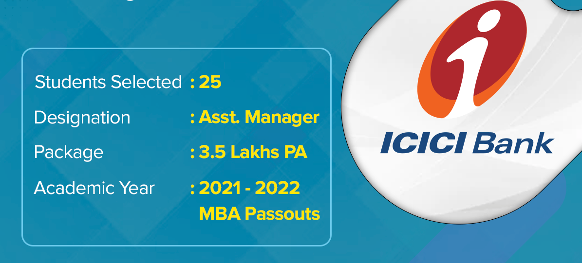 A Big Congrats to our students for getting placed in ICICI Bank
