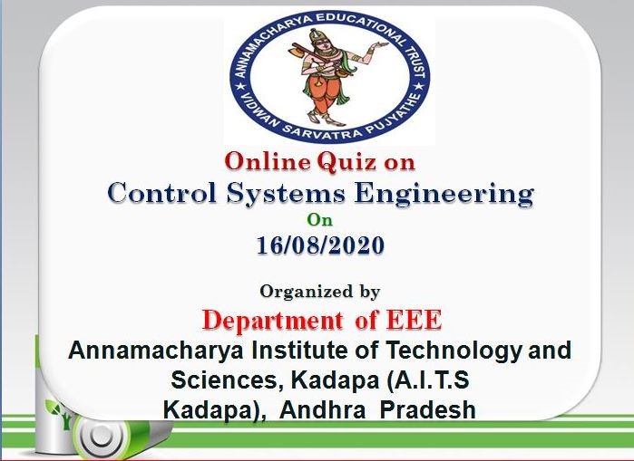 CONTROL SYSTEMS ENGINEERING ONLINE QUIZ