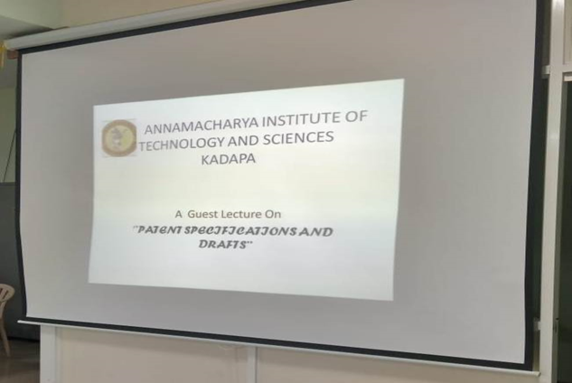 A Guest lecture on “PATENT SPECIFICATIONS AND DRAFTS”