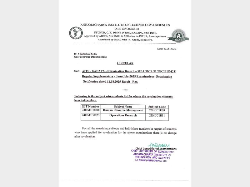 R23 NPTEL Academic Calendar